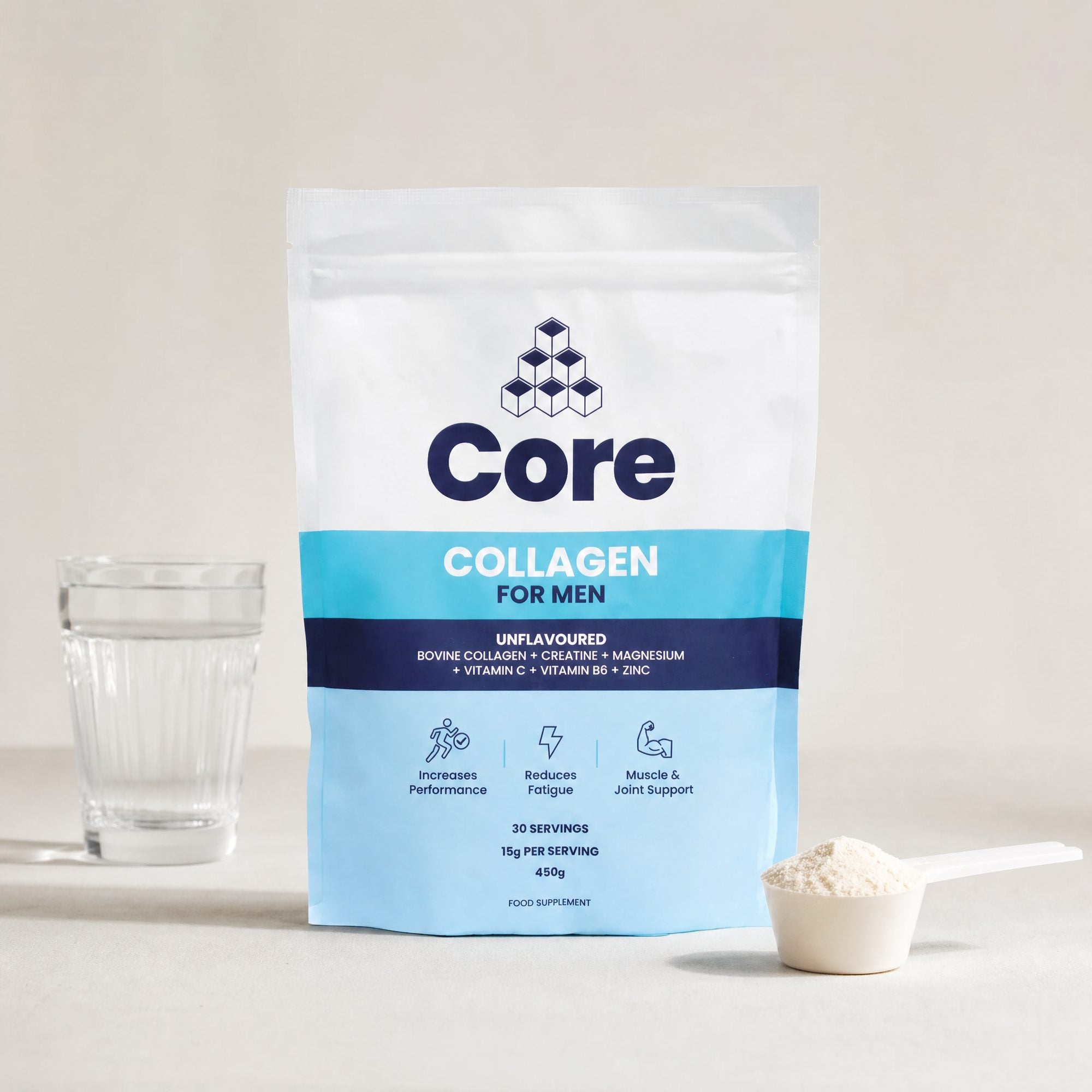 Core for Men pouch with scoop